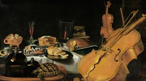 Stilleben med musikkinstrumenter, 1623